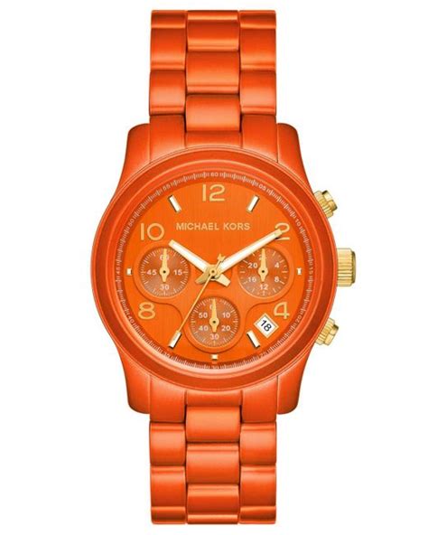 michael kors orange runway watch|Michael Kors runway chronograph.